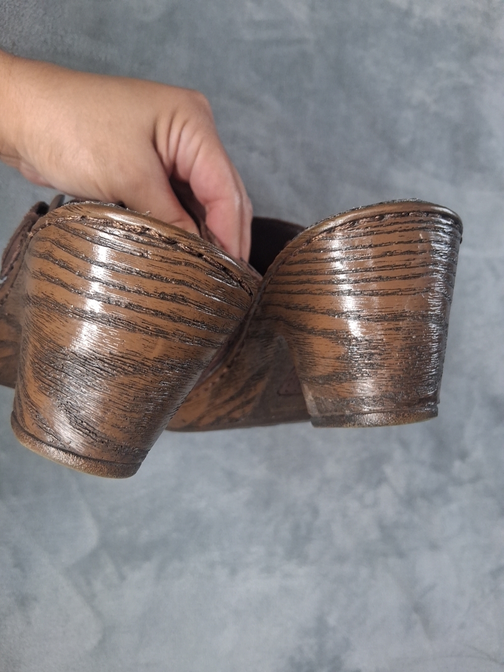 Born Strap Buckle Detail Clog Mule Slip On Shoes Mocha Brown Sz 9 - Picture 5 of 16